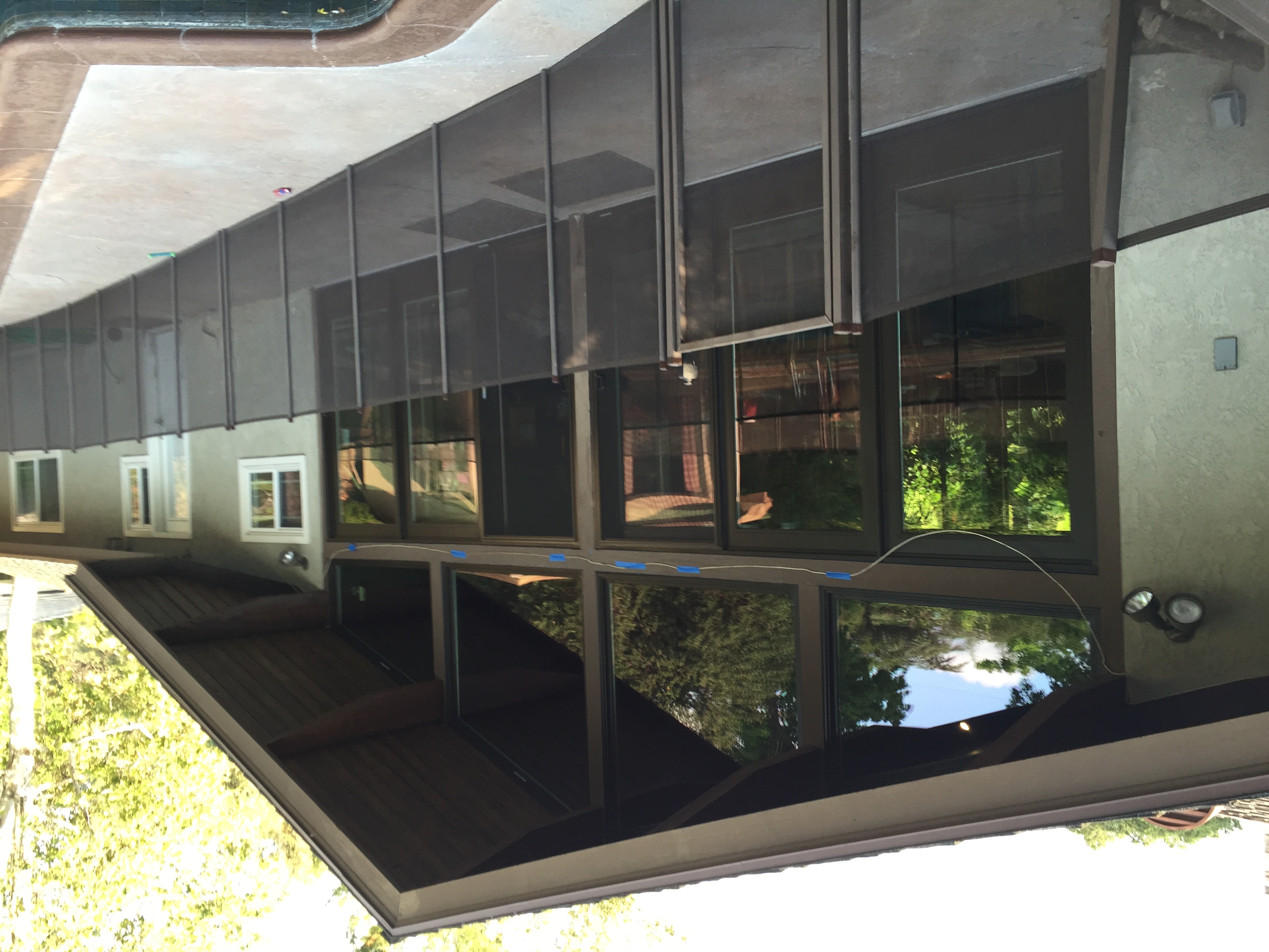 Modern black Frame patio doors and windows.